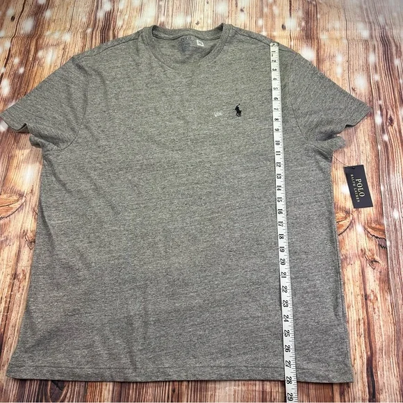 NWT Polo Ralph Lauren Heather Gray Short Sleeve Men’s Tee Size Large - Picture 7 of 12